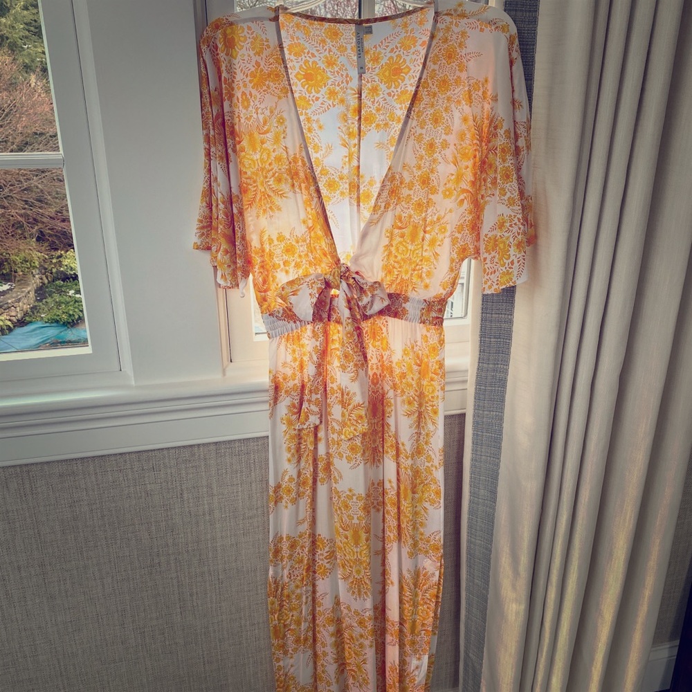 Anthropologie Seafolly sunflower summer dress